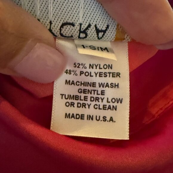 MycraPac One Women’s Pink Metallic Swing A-Line Raincoat SZ 1 S/M Minimalist - Picture 4 of 10